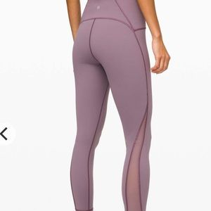 Lululemon purple mesh leggings